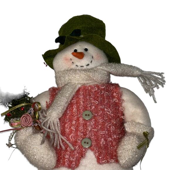 Vintage Holiday Snowman Christmas Shelf Sitter Farmhouse Decor - Picture 7 of 7